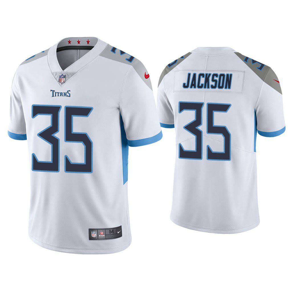 Men Tennessee Titans #35 Chris Jackson Nike White Vapor Limited NFL Jersey->tennessee titans->NFL Jersey